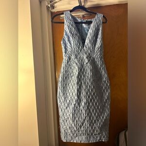 MILLY Steel Blue Midi Dress